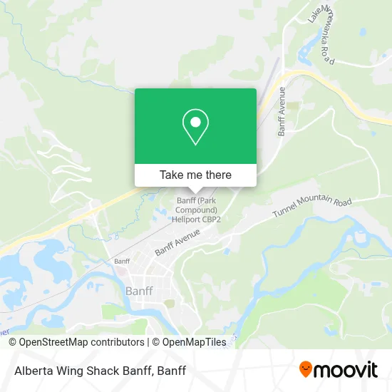 Alberta Wing Shack Banff map