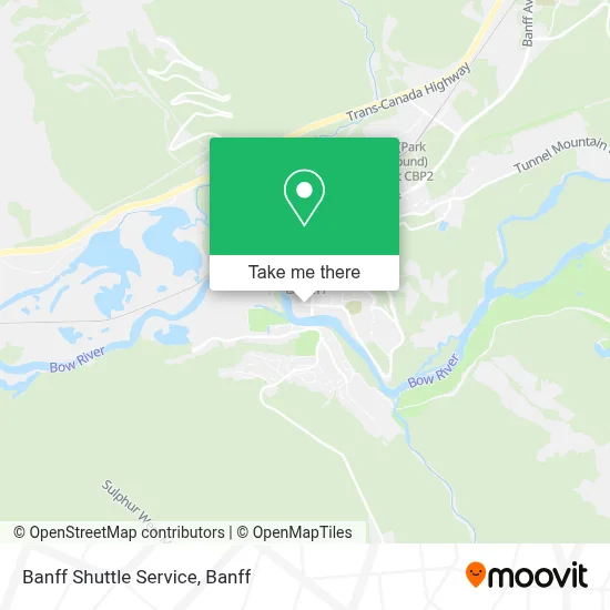 Banff Shuttle Service map