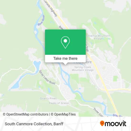 South Canmore Collection map