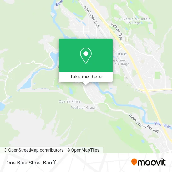 One Blue Shoe map