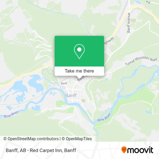 Banff, AB - Red Carpet Inn map