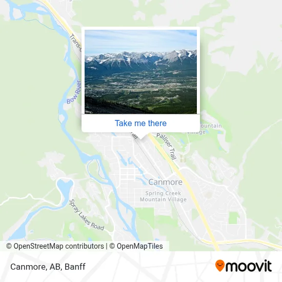 Canmore, AB map
