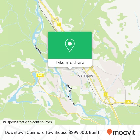 Downtown Canmore Townhouse $299,000 map