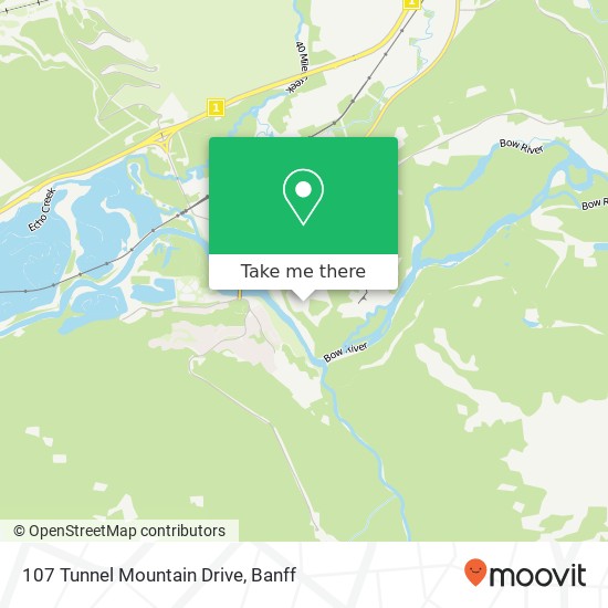 107 Tunnel Mountain Drive map