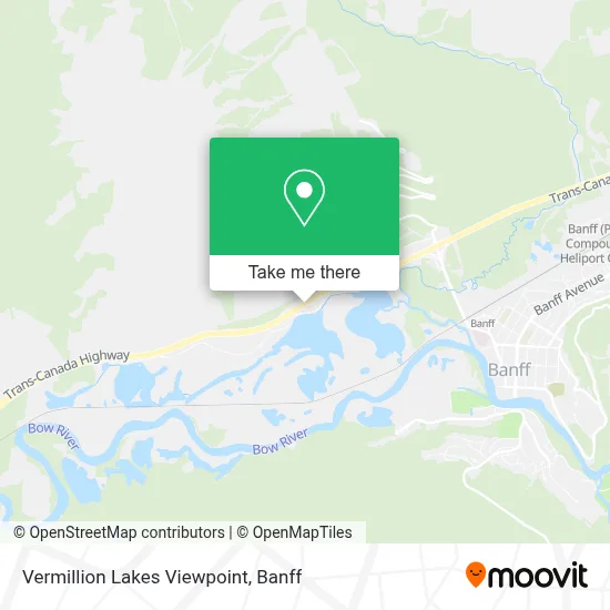 Vermillion Lakes Viewpoint map