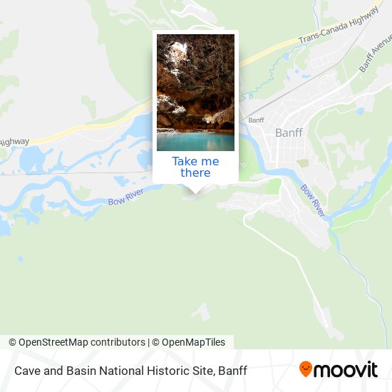 Cave and Basin National Historic Site map