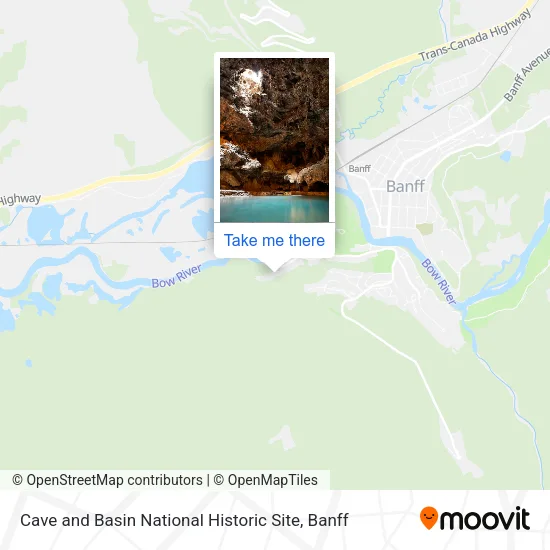 Cave and Basin National Historic Site map