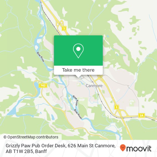 Grizzly Paw Pub Order Desk, 626 Main St Canmore, AB T1W 2B5 map