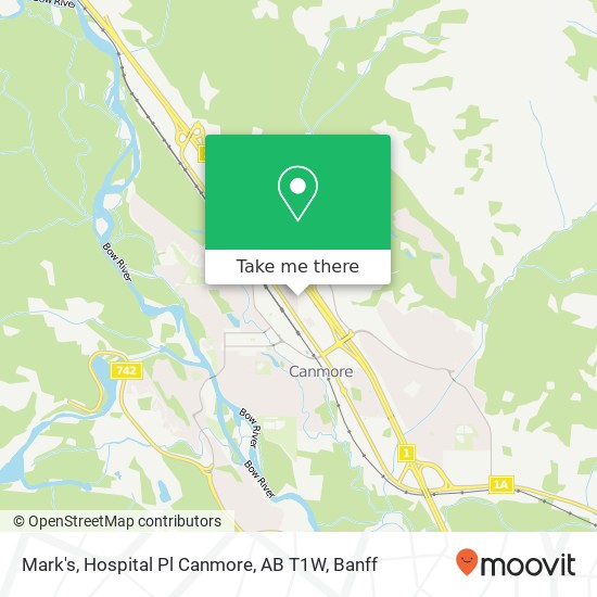 Mark's, Hospital Pl Canmore, AB T1W map