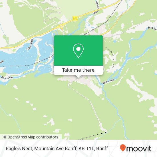 Eagle's Nest, Mountain Ave Banff, AB T1L map