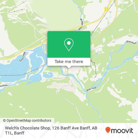 Welch's Chocolate Shop, 126 Banff Ave Banff, AB T1L map