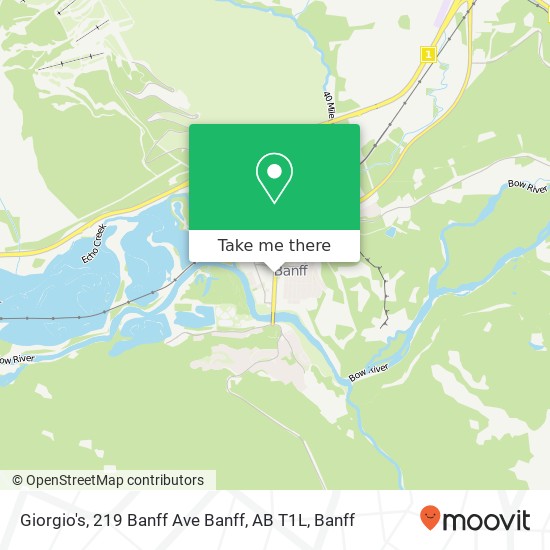Giorgio's, 219 Banff Ave Banff, AB T1L map