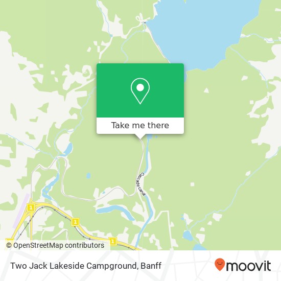 Two Jack Lakeside Campground map