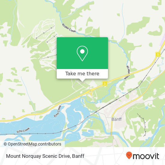Mount Norquay Scenic Drive map