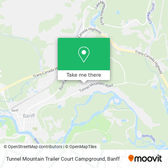 Tunnel Mountain Trailer Court Campground map