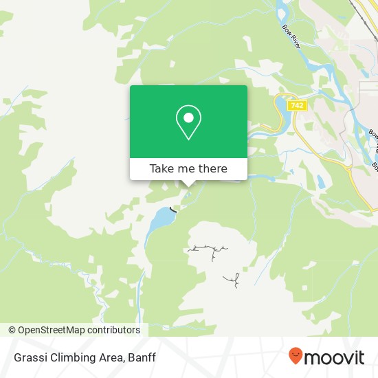 Grassi Climbing Area map