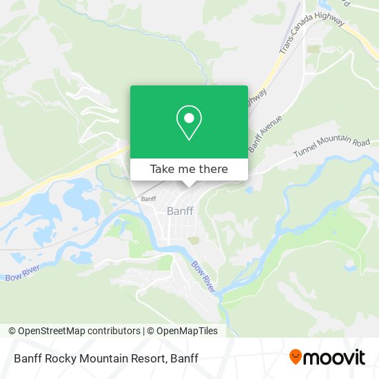 Banff Rocky Mountain Resort map