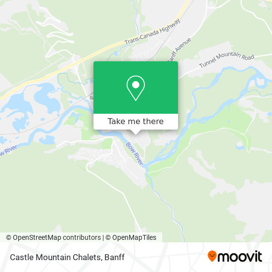 Castle Mountain Chalets map