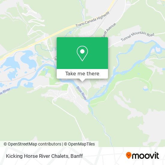 Kicking Horse River Chalets map