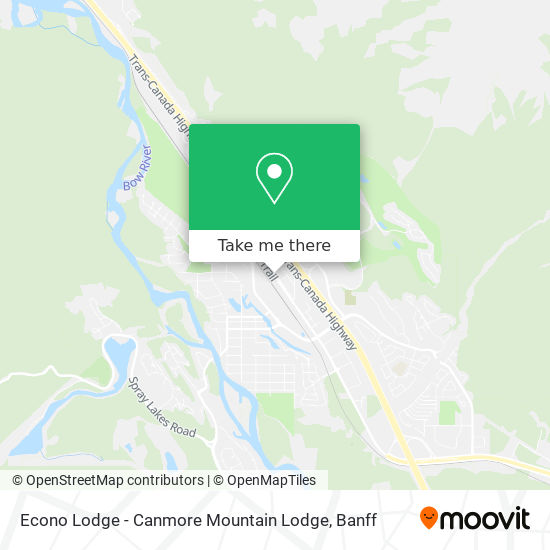 Econo Lodge - Canmore Mountain Lodge map