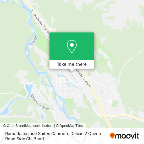 Ramada Inn and Suites Canmore Deluxe 2 Queen Road Side Cb map