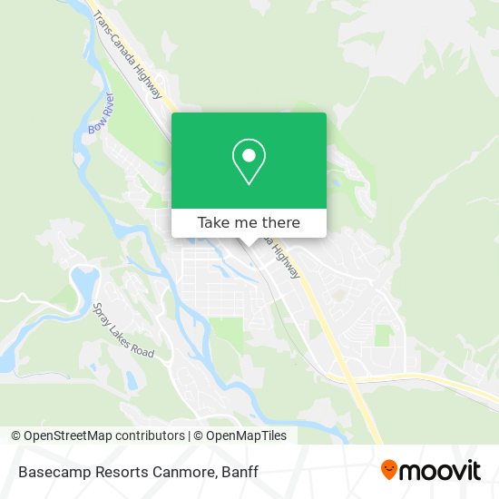 Basecamp Resorts Canmore map