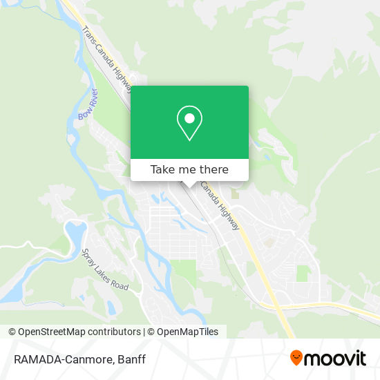 RAMADA-Canmore map