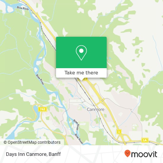 Days Inn Canmore map