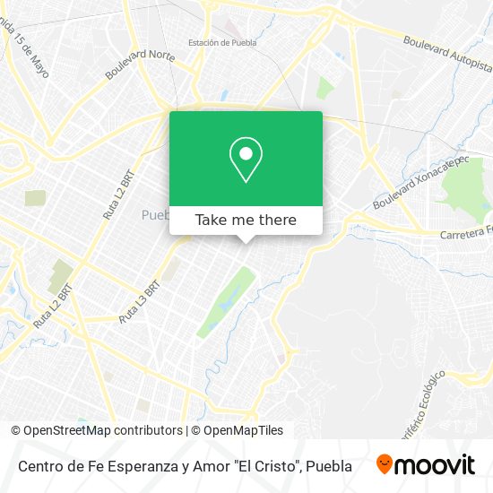 Mapa de Centro de Fe Esperanza y Amor "El Cristo"