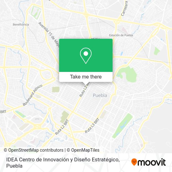 Mapa de IDEA Centro de Innovación y Diseño Estratégico