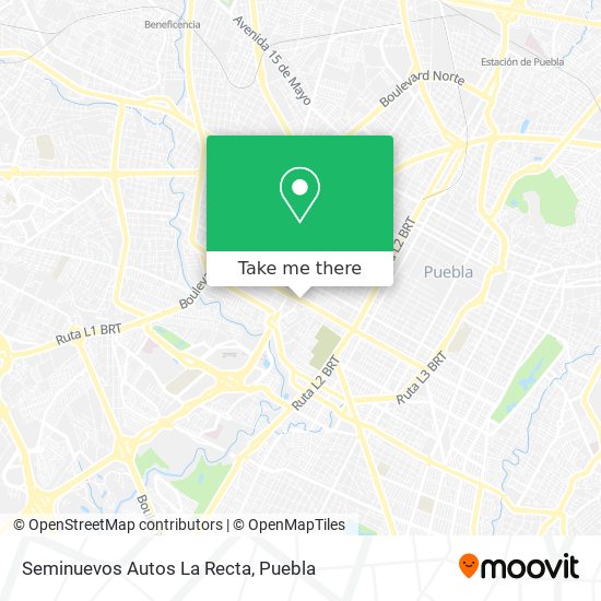 Mapa de Seminuevos Autos La Recta