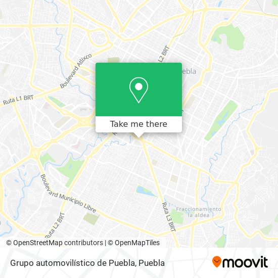 Mapa de Grupo automovilístico de Puebla