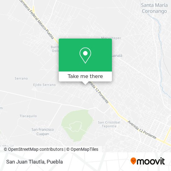 Mapa de San Juan Tlautla