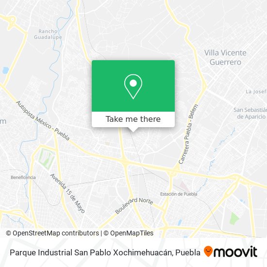 Mapa de Parque Industrial San Pablo Xochimehuacán