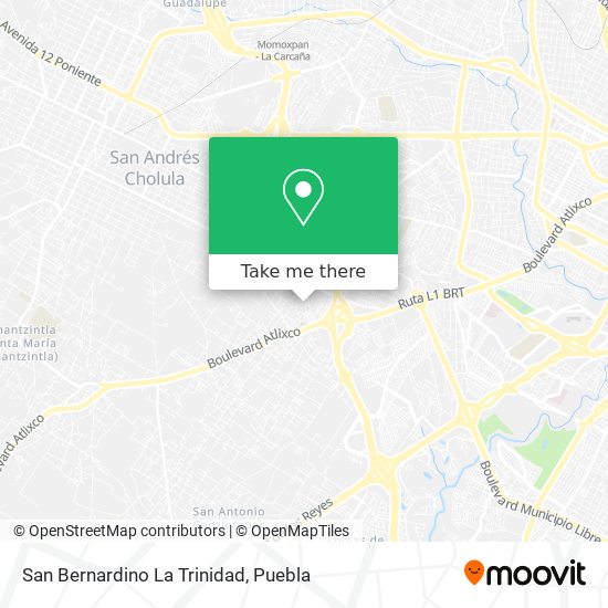 Mapa de San Bernardino La Trinidad