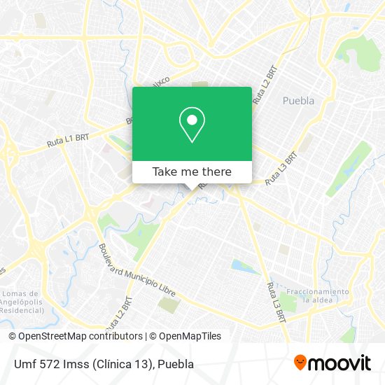 Umf 572 Imss (Clínica 13) map
