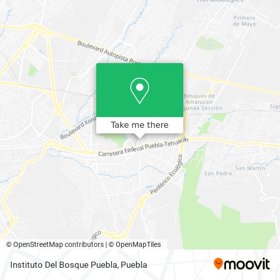 Mapa de Instituto Del Bosque Puebla