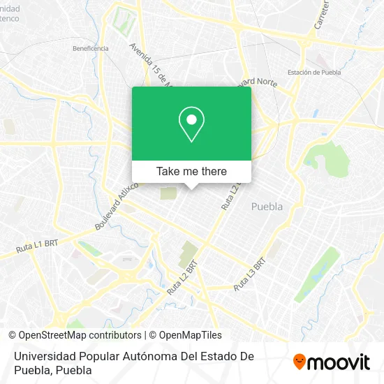 Universidad Popular Autónoma Del Estado De Puebla map