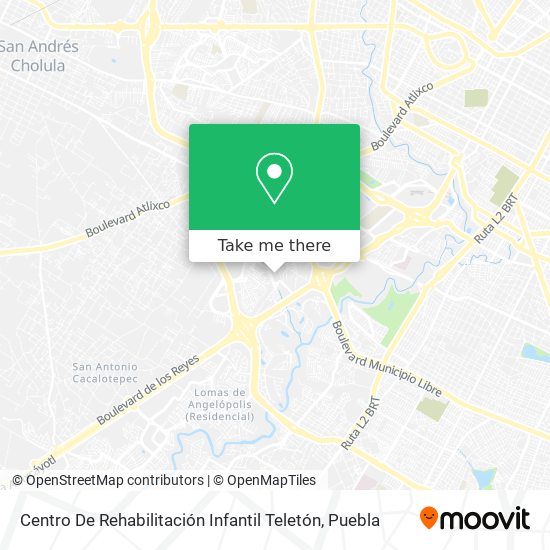 Mapa de Centro De Rehabilitación Infantil Teletón