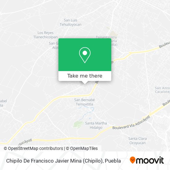 Chipilo De Francisco Javier Mina map