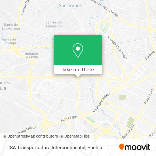 TISA Transportadora Intercontinental map