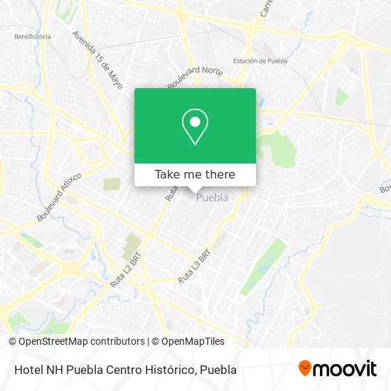 Hotel NH Puebla Centro Histórico map