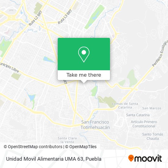 Unidad Movil Alimentaria UMA 63 map