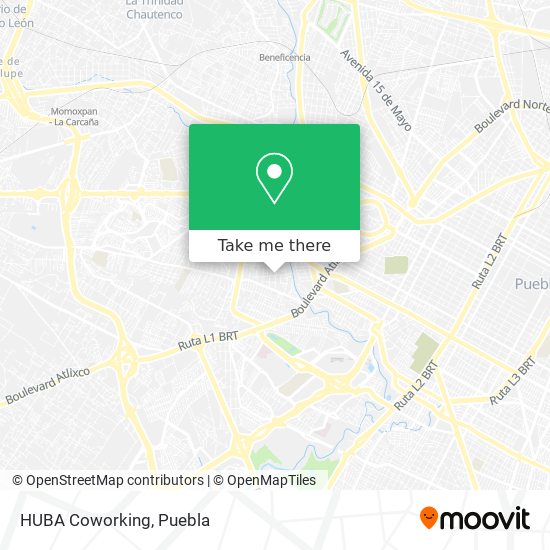 HUBA Coworking map