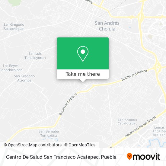 Mapa de Centro De Salud San Francisco Acatepec