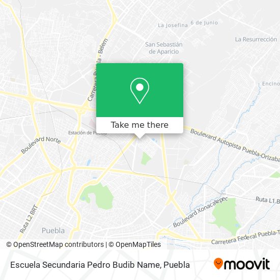 Mapa de Escuela Secundaria Pedro Budib Name