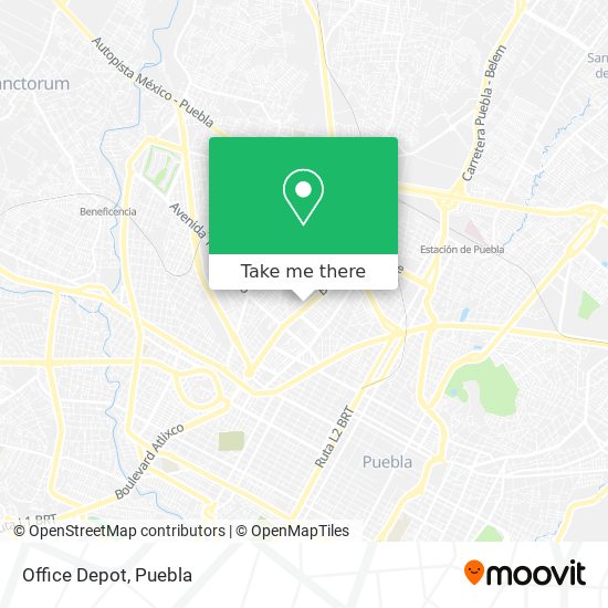 How to get to Office Depot in San Andrés Cholula by Bus?