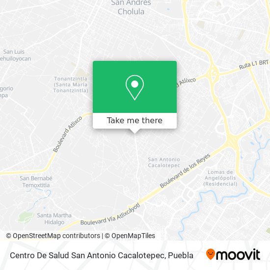 Centro De Salud San Antonio Cacalotepec map