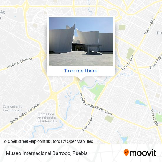 Mapa de Museo Internacional Barroco