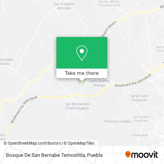 Bosque De San Bernabe Temoxtitla map
